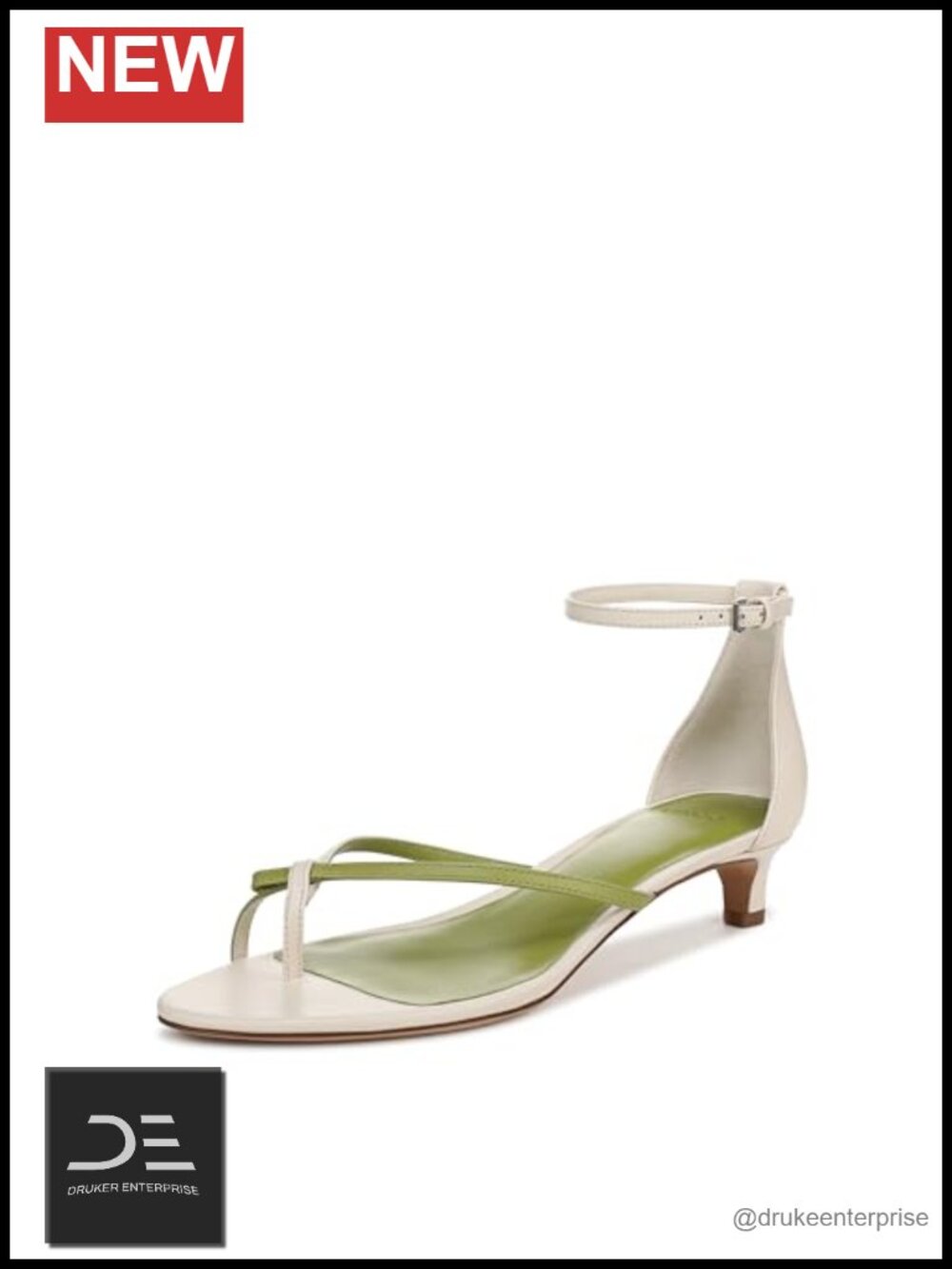 Vince Siri Leather Kitten Heel Thong Sandals